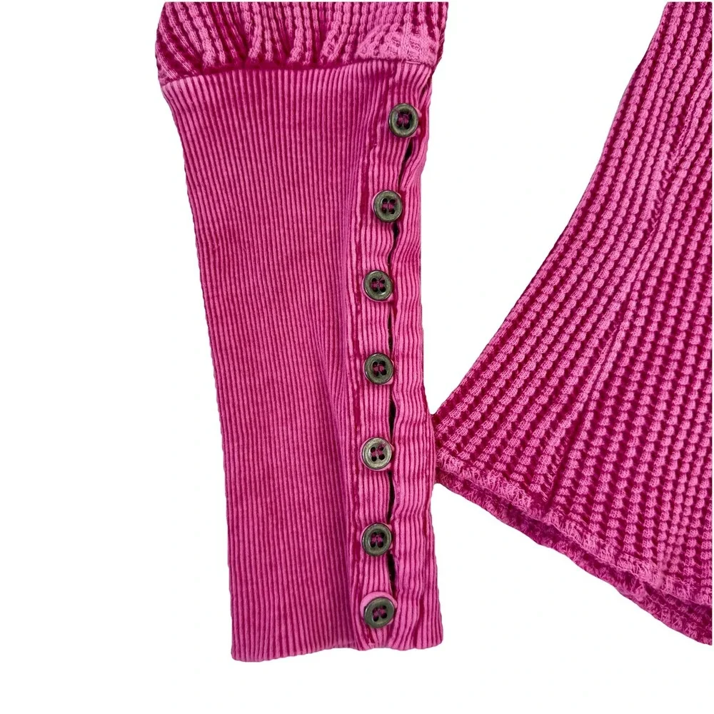 Free People Pink Long Sleeve Top - Picture 4 of 8